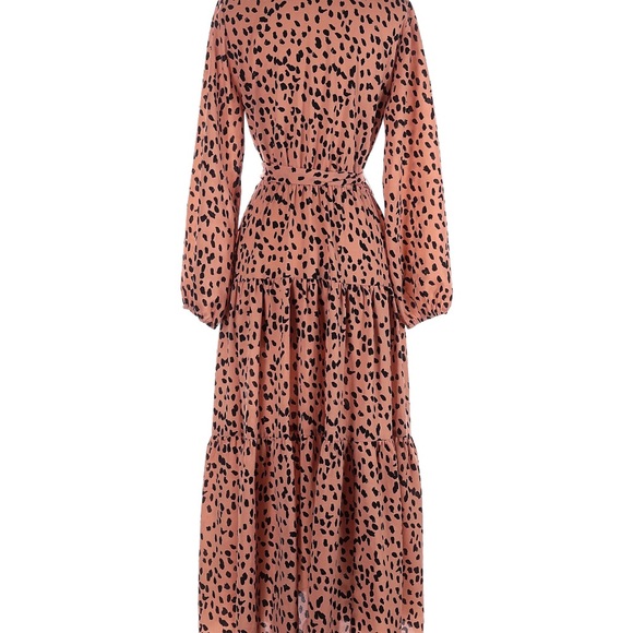 Petal & Pup Pink Leopard Long Sleeve Dress - Picture 4 of 5